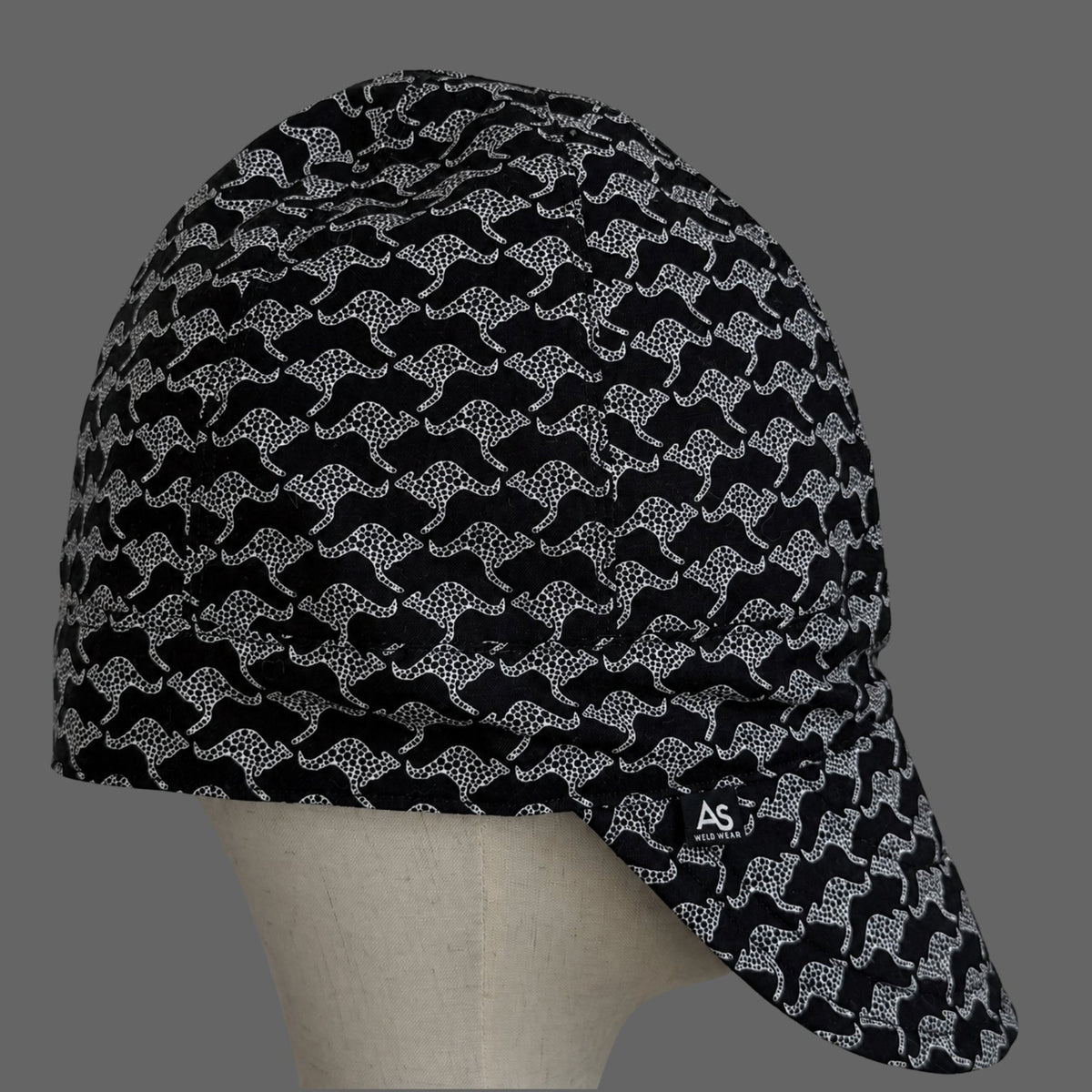 Black & White Kangaroo Welding Cap